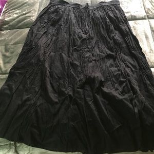 Black crepey flowing skirt